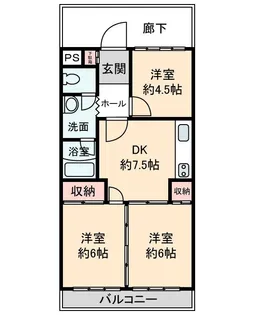 薫荘コーポ【3階】の間取り