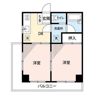 徳和ハイツ【1階】の間取り
