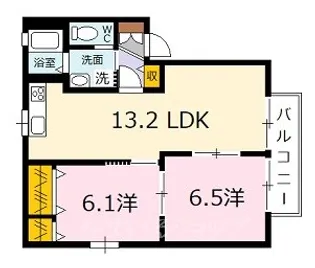 エモーション B棟【2階】の間取り