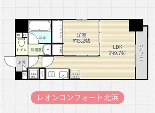 大阪府大阪市中央区高麗橋1【マンション】の間取り