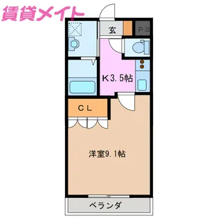 メゾン・ゼラニューム【1階】の間取り