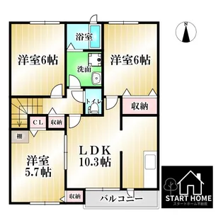シルエットプリンセスB【2階】の間取り