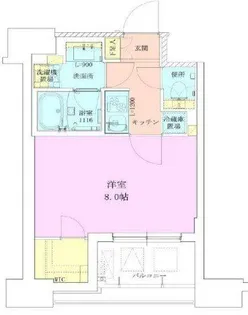 東京都中央区新富1【マンション】の間取り