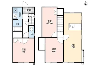 静岡県磐田市西貝塚【一戸建】の間取り
