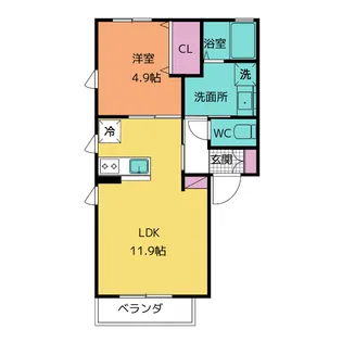 Mine Court I【1階】の間取り