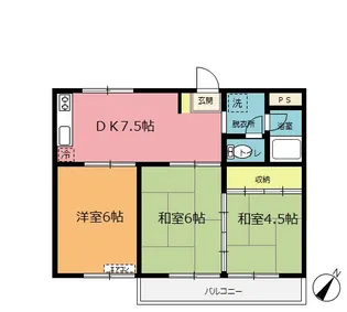 エトワール松木【1階】の間取り