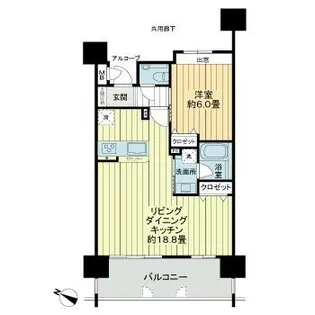 ワイズエステムコート北谷美浜センタータワー【9階】の間取り