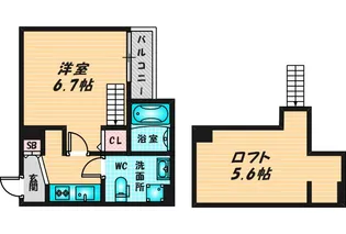1Kの間取り画像