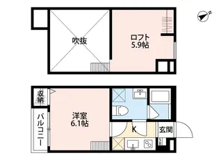 クアルソ稲毛【1階】の間取り