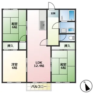 タウニー四和【1階】の間取り