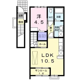 新潟県長岡市上岩井【アパート】の間取り