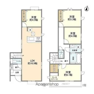 東京都東村山市廻田町1【一戸建】の間取り