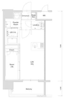 エンクレスト博多PARKSIDE【3階】の間取り