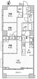 東京都練馬区春日町4【マンション】の間取り
