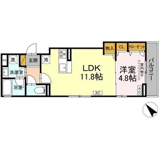 アップルベリーフィールズ【3階】の間取り