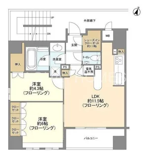 レフィール日本橋本町【10階】の間取り