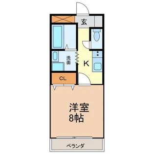 1Kの間取り画像