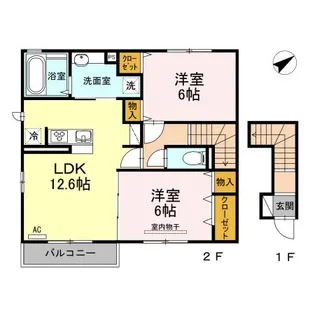 ルミエール A棟【2階】の間取り