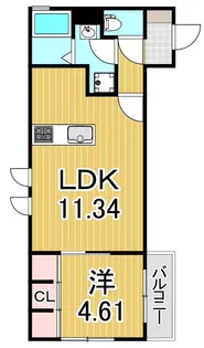 アンジュール綾瀬【2階】の間取り