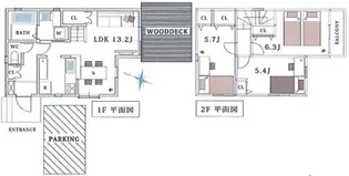 東京都世田谷区上用賀4【一戸建】の間取り