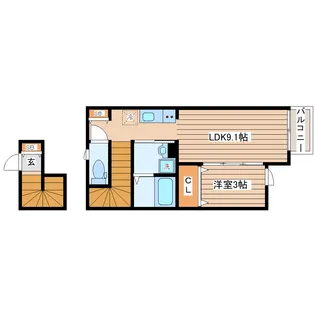 シャンテ富沢【2階】の間取り