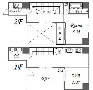 ZEUS桜川プレミアム【2階】の間取り