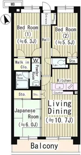 神奈川県川崎市麻生区黒川【マンション】の間取り