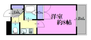 カルティエ城北通り【2階】の間取り