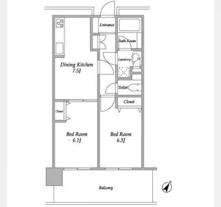 プラザタワー勝どき【30階】の間取り