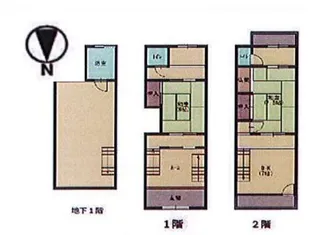 大阪府大阪市城東区東中浜1【一戸建】の間取り