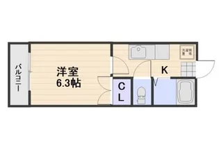 シャルムパレスB【1階】の間取り