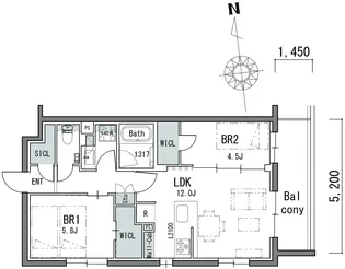 華のテラス【1階】の間取り