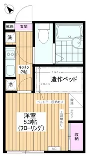 ブレスヘイム中台【1階】の間取り