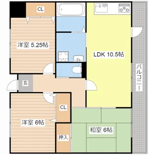 滋賀県彦根市東沼波町【マンション】の間取り