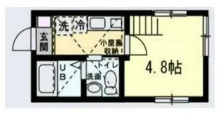 ベイルーム東白楽【2階】の間取り