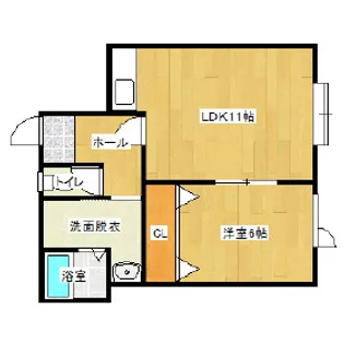 大昭日の出ハイツ【1階】の間取り