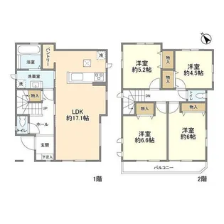 埼玉県さいたま市西区大字水判土【一戸建】の間取り