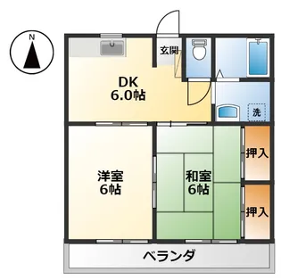 ソワサント成田B【1階】の間取り