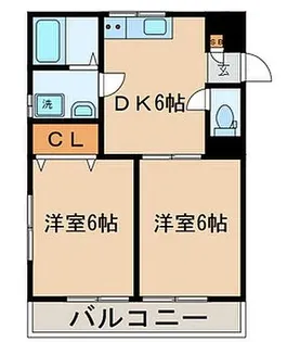 沖杉マンション【1階】の間取り