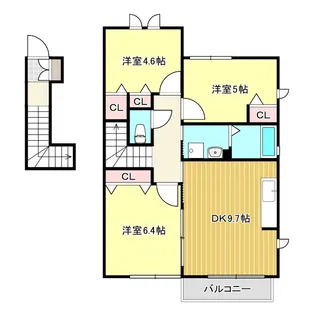 メゾン古閑中【2階】の間取り