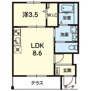 Viento大津杉水【1階】の間取り