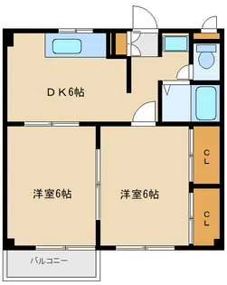 エステートピア野川【2階】の間取り
