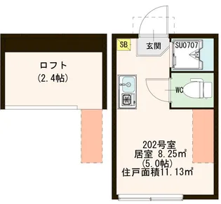 ハーモニーテラス方南II【2階】の間取り