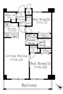 神奈川県川崎市宮前区宮崎【マンション】の間取り