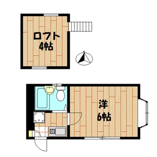 神奈川県川崎市中原区田尻町【アパート】の間取り
