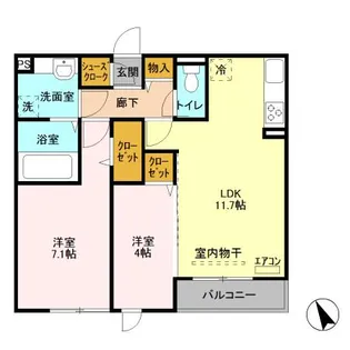 アゼリア松戸【2階】の間取り