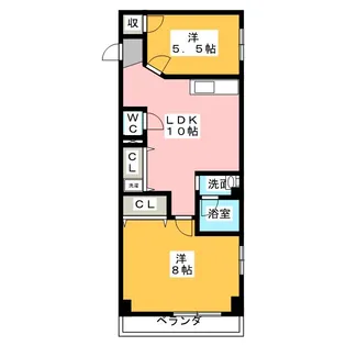 若葉ビル【4階】の間取り