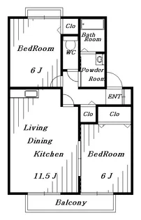 クレアールB【1階】の間取り