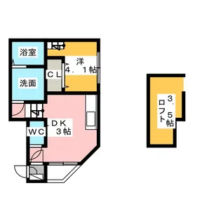 ディアコート日比野【2階】の間取り