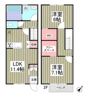 DUPLEXNAKAIII【2階】の間取り